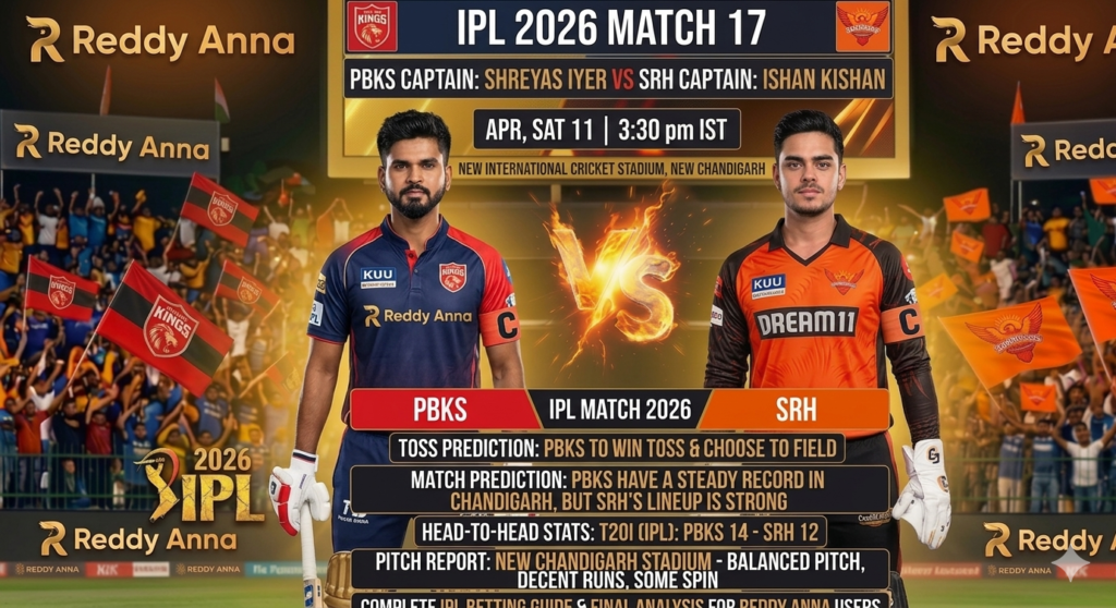 PBKS vs SRH betting Reddy Anna – Get Reddy Anna ID & 10% Bonus
