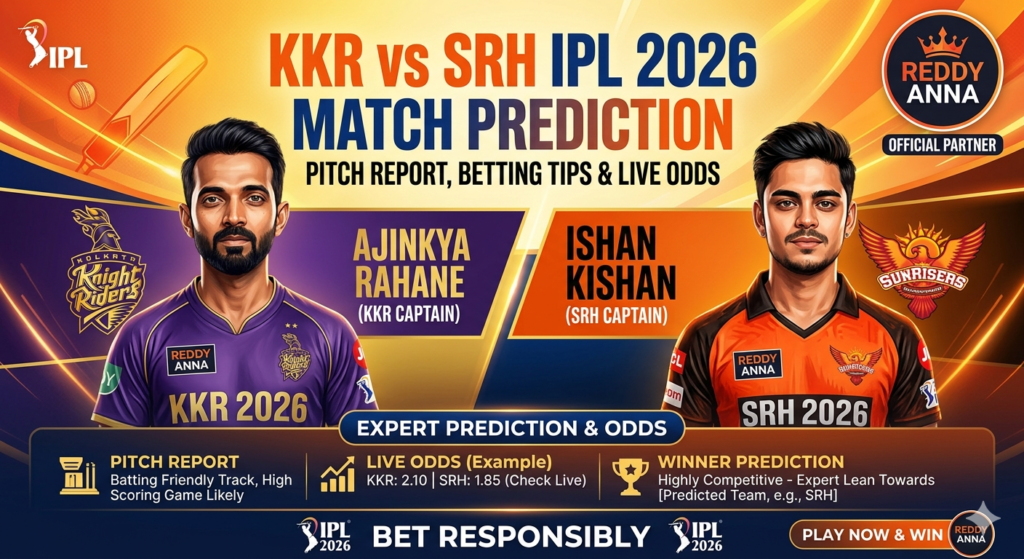 KKR vs SRH Match Prediction: Who Will Win? Pitch Report, Betting Tips & Live Odds
