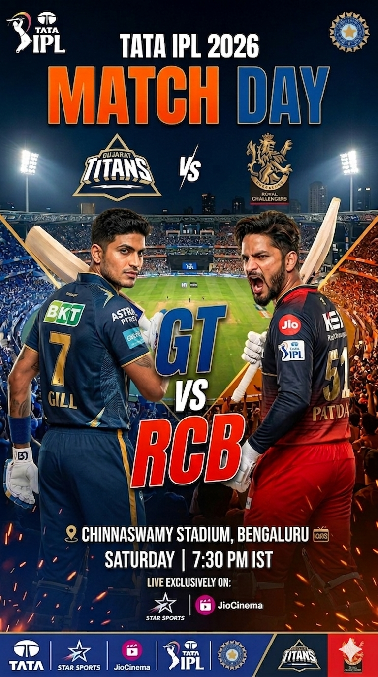 rcb vs gt toss and match prediction 2026 bet on reddy anna
