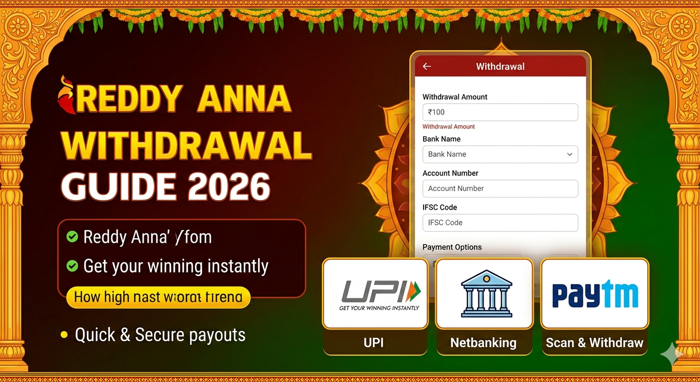 Reddy Anna Withdrawal Fast Payout 15 Minutes
