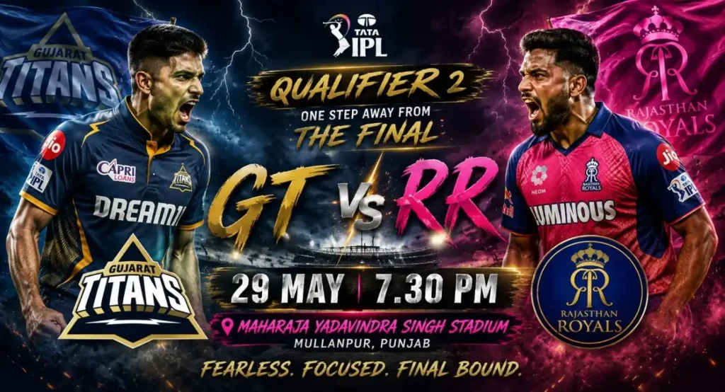 GT vs RR Qualifier 2 IPL 2026 match prediction and betting odds – Reddyannabookss