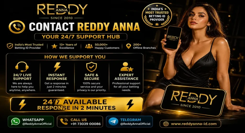reddy anna contact support 24/7