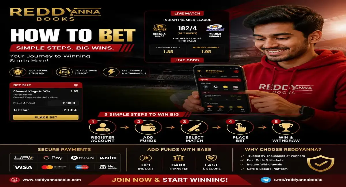 How to bet on ReddyAnnaBook step by step guide