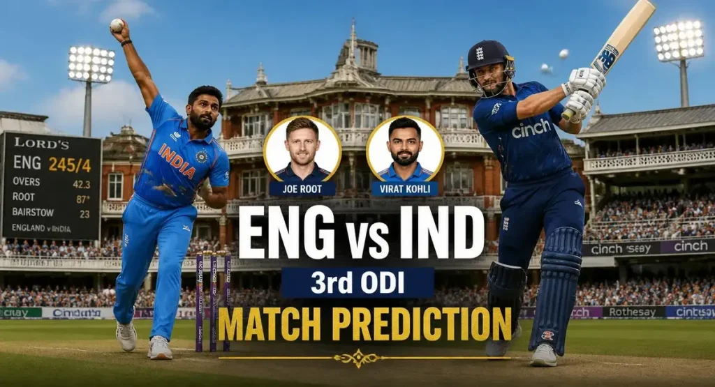ENG vs IND 3rd ODI Match Prediction Reddy Anna