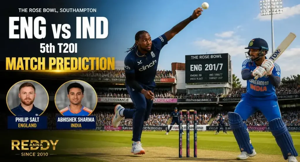 Bet on ENG vs IND 5th T20I Get IPL Betting ID Reddy Anna