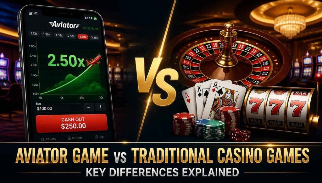 Aviator Game vs Traditional Casino Games Key Differences Explained