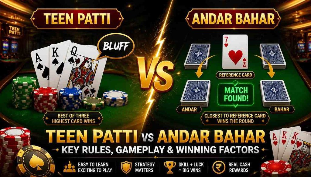 Teen Patti vs Andar Bahar Key Rules Gameplay Winning Factors