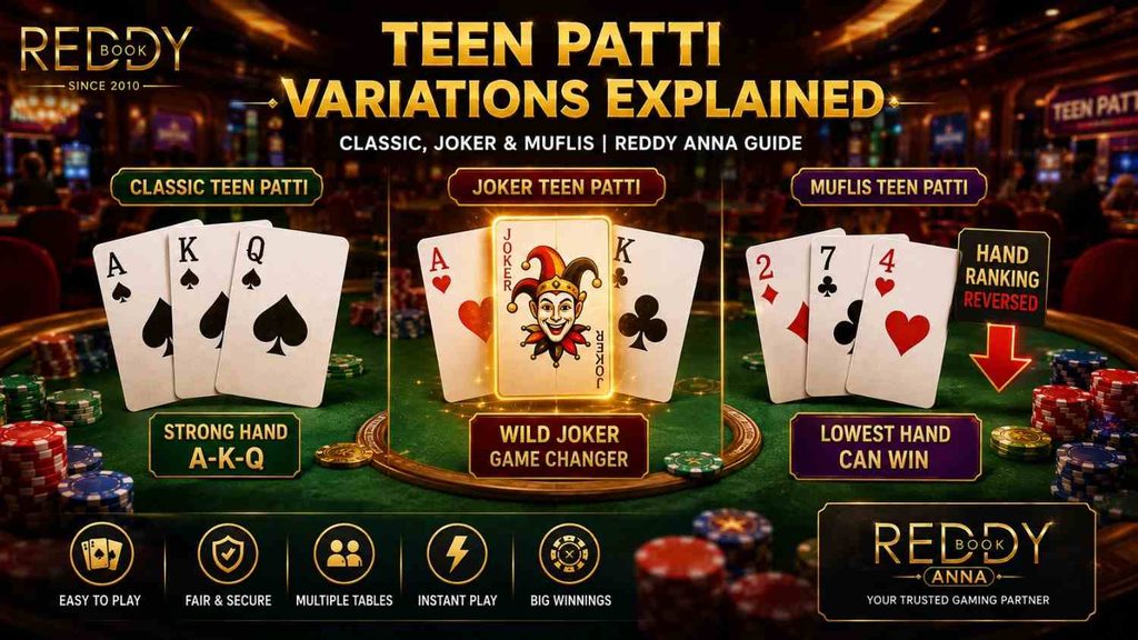 Teen Patti Variations Classic Joker Muflis Reddy Anna Guide