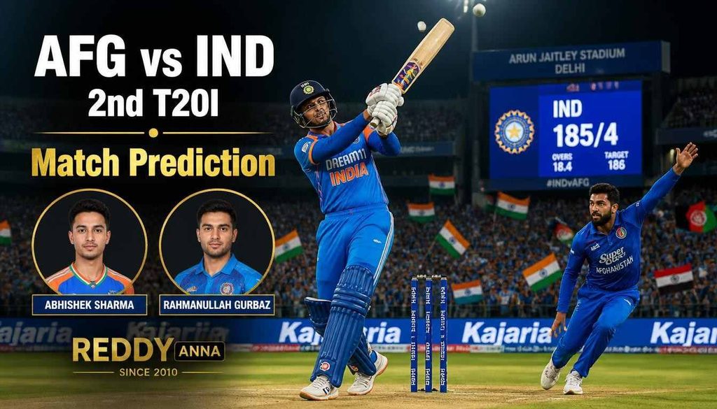 AFG vs IND 2nd T20I Match Prediction Reddy Anna