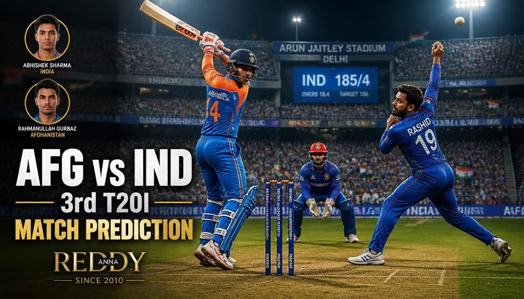 AFG vs IND 3rd T20I Match Prediction Reddy Anna