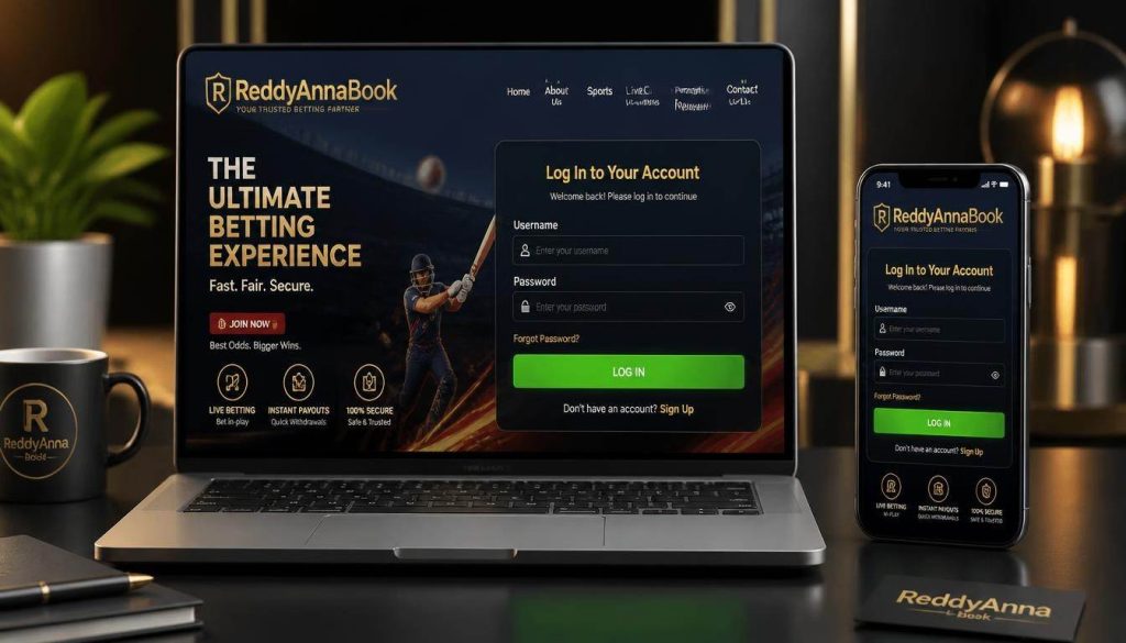 Reddy Anna Book login guide showing how to log in to a Reddy Anna Book betting account