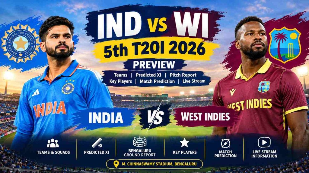 IND vs WI 5th T20I Match Prediction Reddy Anna